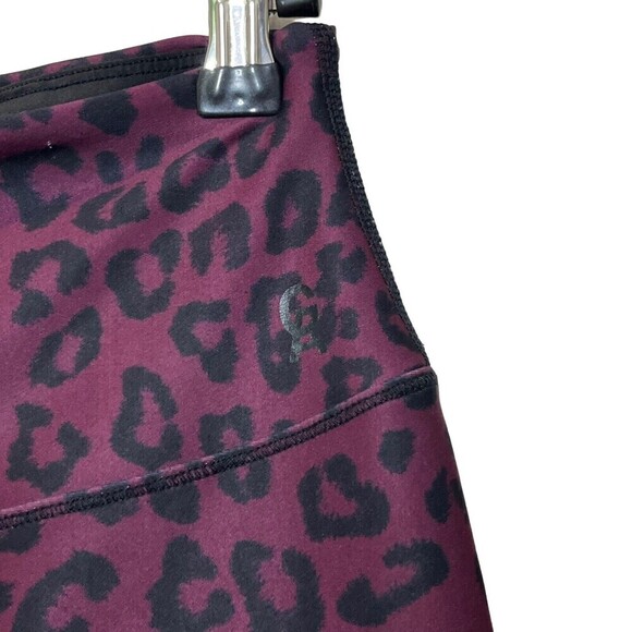 Good American Ombre Leopard Leggings Size M Cinched Waist 7/8 High Rise - Picture 8 of 13